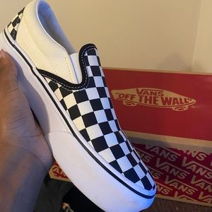 checker board platform vans.
